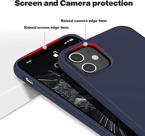 Miniatura 7 de OTOFLY - Carcasa para iPhone 12 y iPhone 12 Pro de 6.1 pulgadas (2020), serie sedosa y suave al tacto Suave silicona líquida de alta calidad,