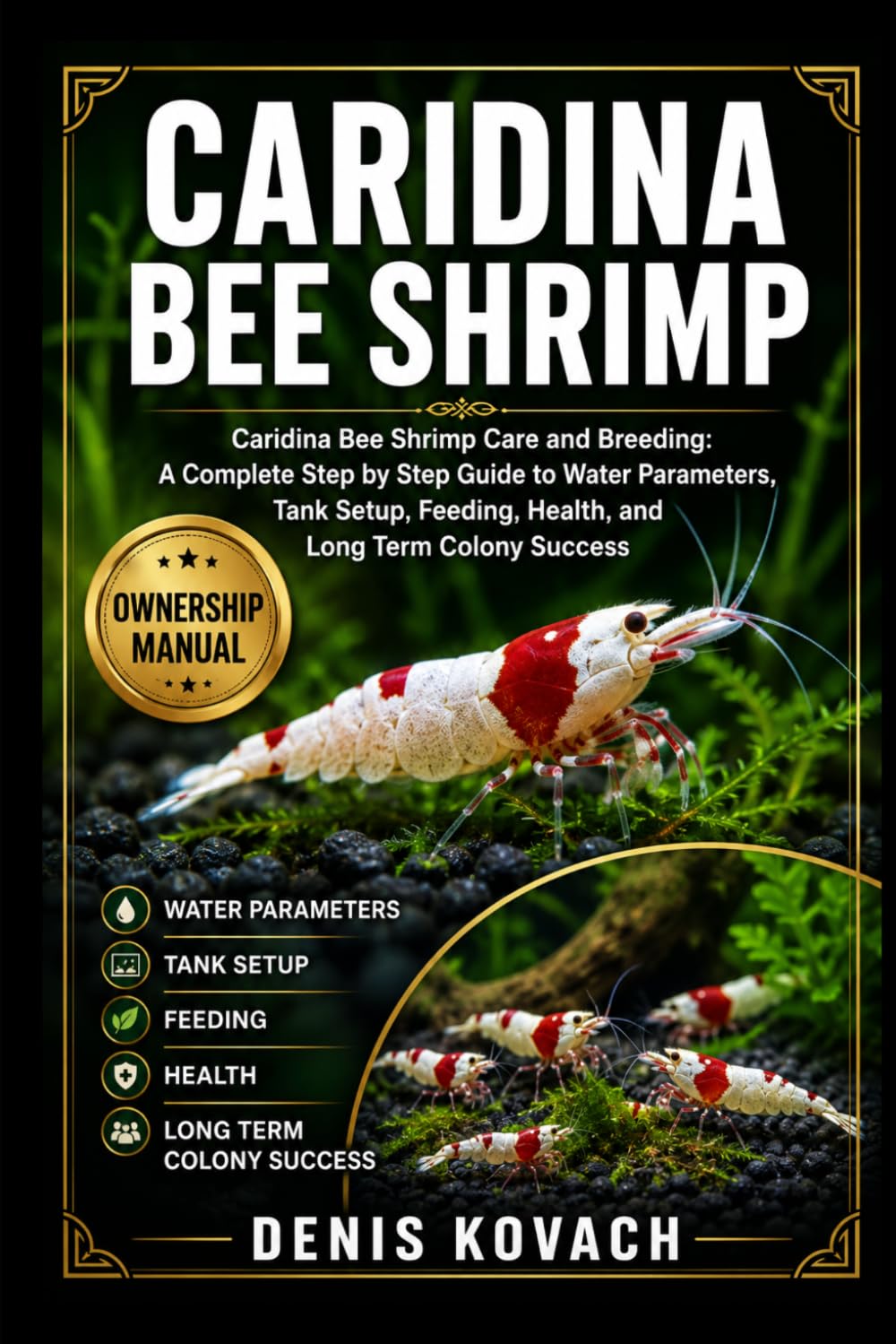 CARIDINA BEE SHRIMP: Caridina Bee Shrimp Care and Breeding: A Complete Step by Step Guide to Water Parameters, Tank Setup, Feeding, Health, and Long Term Colony Success