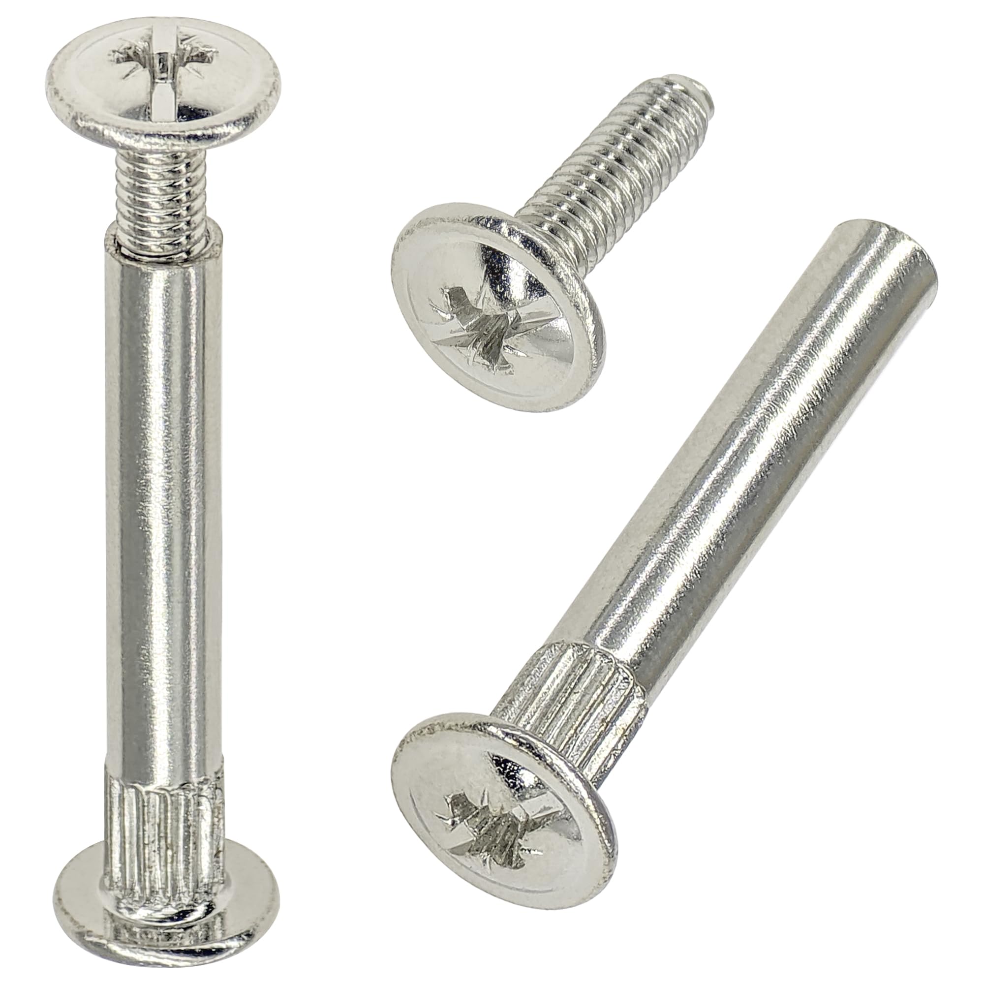 70 Sets Cupboard Joining Bolts, Furniture Connecting Bolt – Cabinet Connector Screw Kit