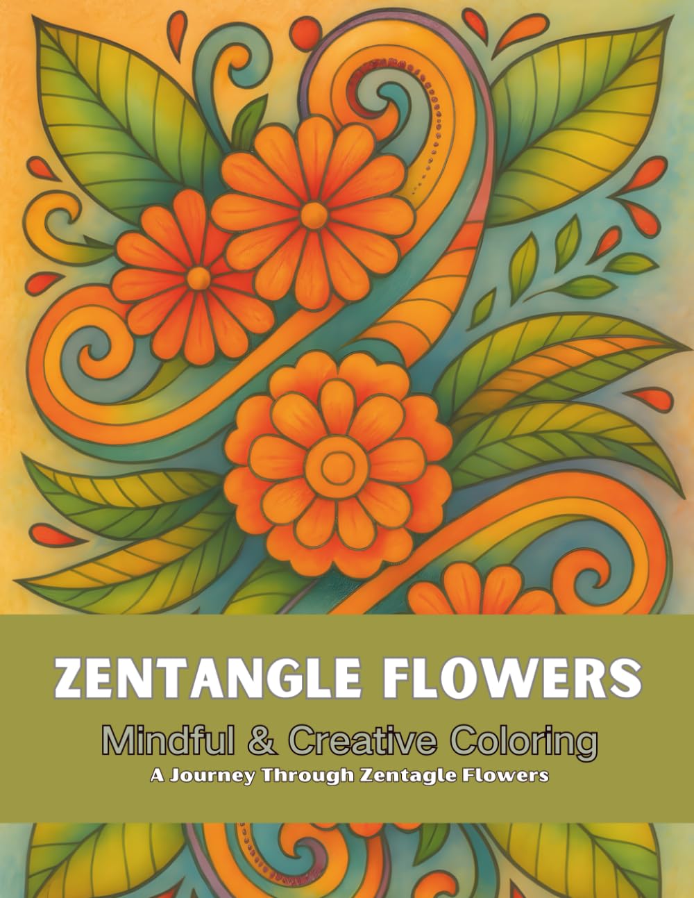 A World of Floral Beauty: 'Relaxing Flowers' Offers Adults a Delightful Coloring Experience with Diverse Flower Patterns, Stunning Bouquets, Graceful Wreaths, and Decorative Swirls