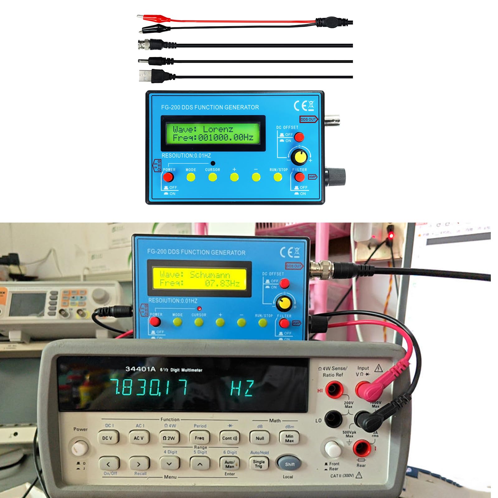 Generatore di forme d'onda DDSs professionale con risoluzione 0.01Hz Supporta applicazioni educative e sul campo Sines Generatore di onde quadrate