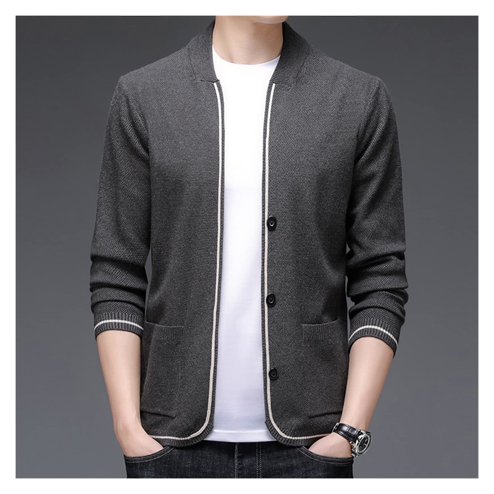 Pull casual chic pour homme : la veste en maille des matins frais