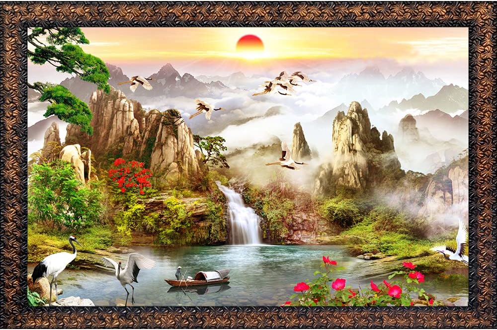 Hardik Art N Frames Wood Abstract Wall Painting, Print, Standard