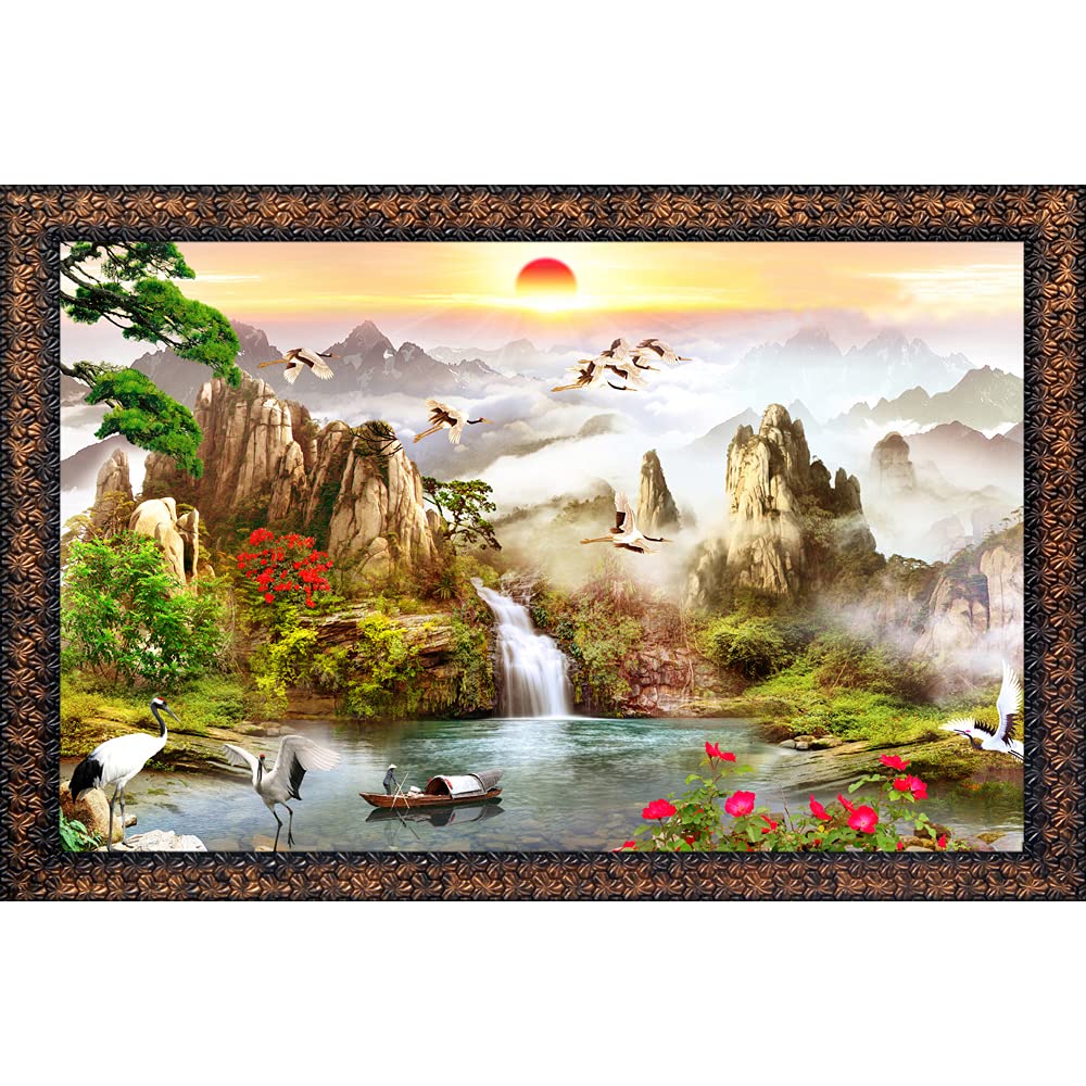 Hardik Art N Frames Wood Abstract Wall Painting, Print, Standard