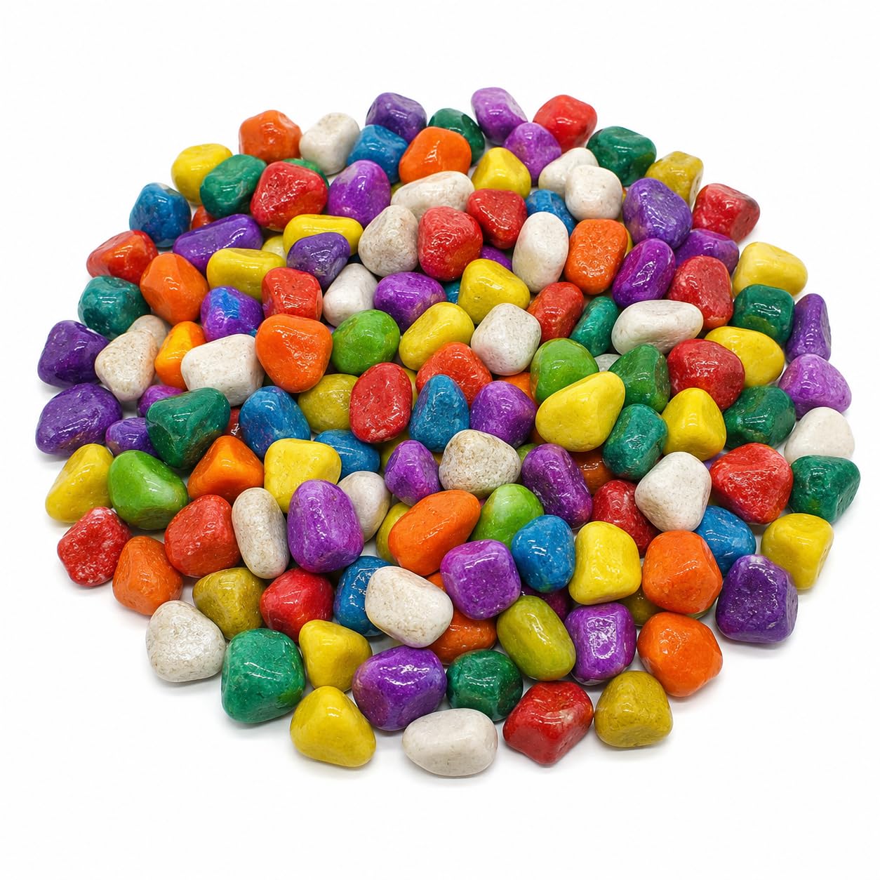 2 Kg Multi-Color Decorative Pebbles for Plants Pots, Fish Tank Aquarium, Vase Fillers & Home Decoration Stones | Natural Polished Decorative Pebbles for Indoor & Outdoor Use-image-14