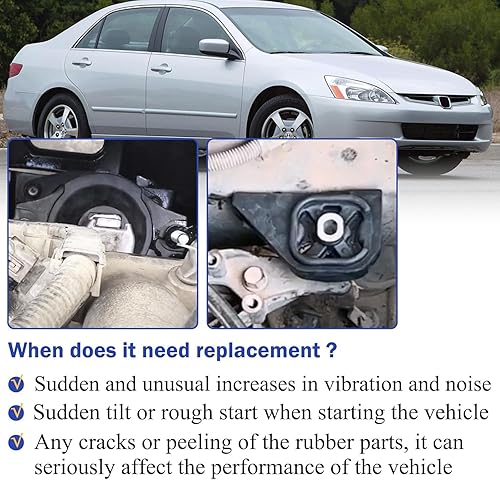 Miniatura 4 de Juego de 6 soportes de motor y transmisión para Honda Accord 2.4L Automático A4509 A4510 A4516 A4517 A4542 A4526HY 2003-2007