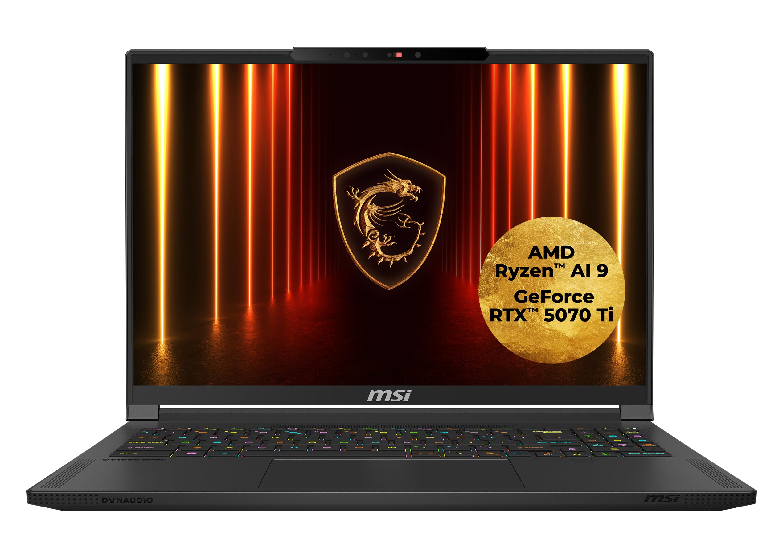 MSI Stealth A16 AI+ Gaming-Laptop, 16" QHD+ 240 Hz OLED Display, AMD Ryzen™ AI 9 HX 370, NVIDIA GeForce RTX 5070 Ti, 32 GB LPDDR5X, 2 TB SSD, Windows 11 Home, QWERTZ Tastatur, A3XWHG-044