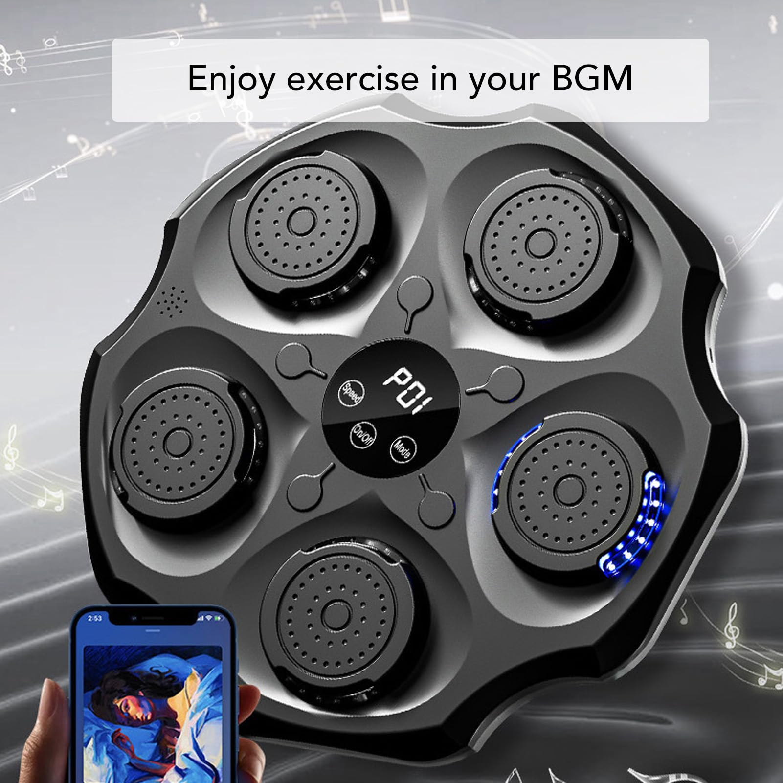 Amazon | ミュージックボクシングマシン、グローブ付きBluetooth壁掛け