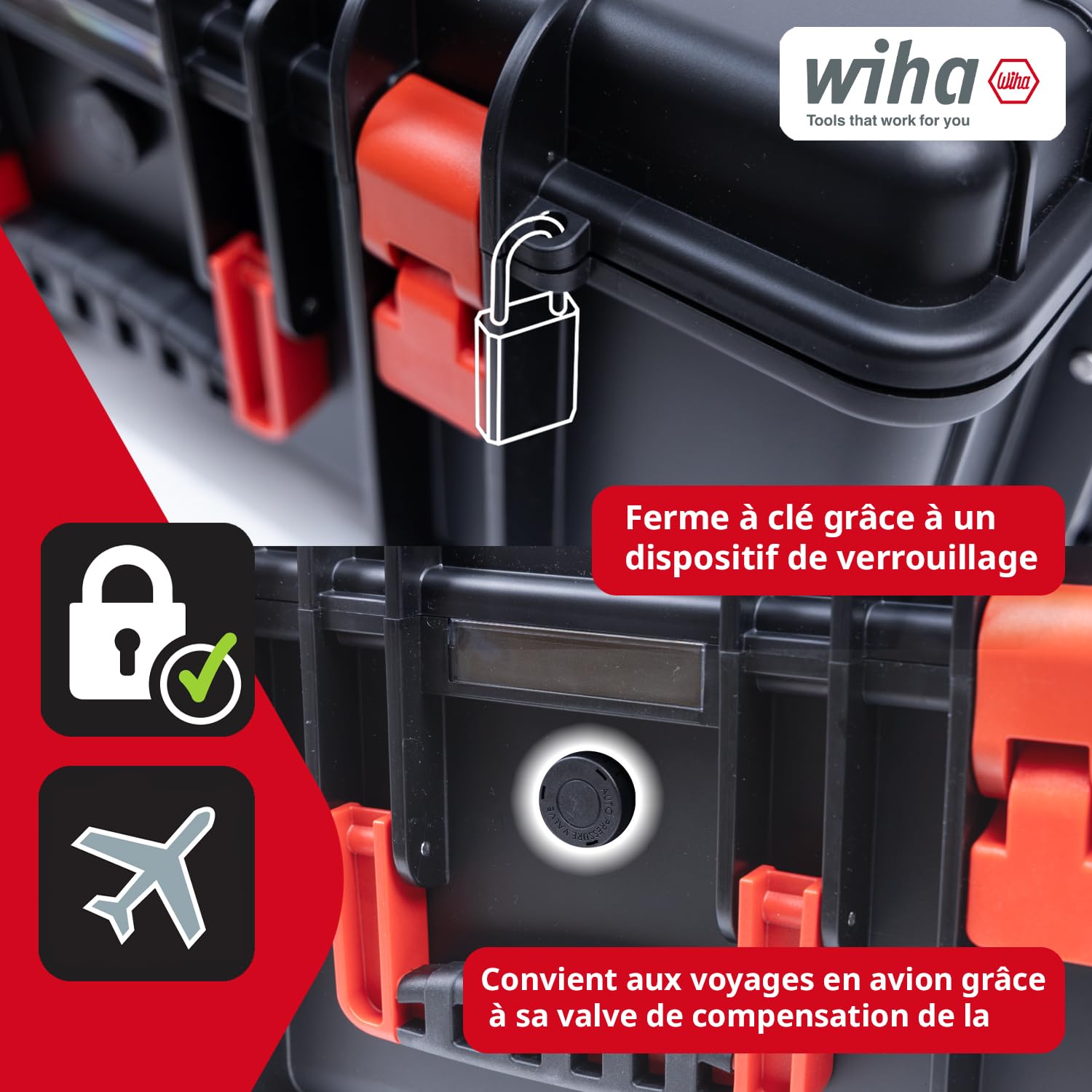 Wiha Caisse à outils électricien Competence XXL II 115 pièces (42069) | (42069) VDE insulated tools I sturdy trolley case I ideal for professional use I tool box I filled tool case
