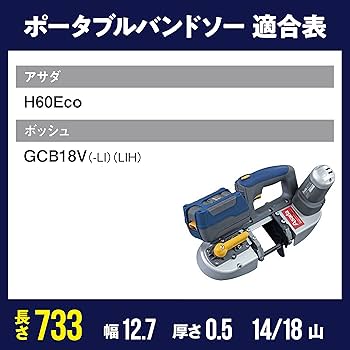 ロータ  バンドソー 電動工具替刃 Amazon.co.jp: のこぎりキング バンドソー替刃／アサダ H60Eco用