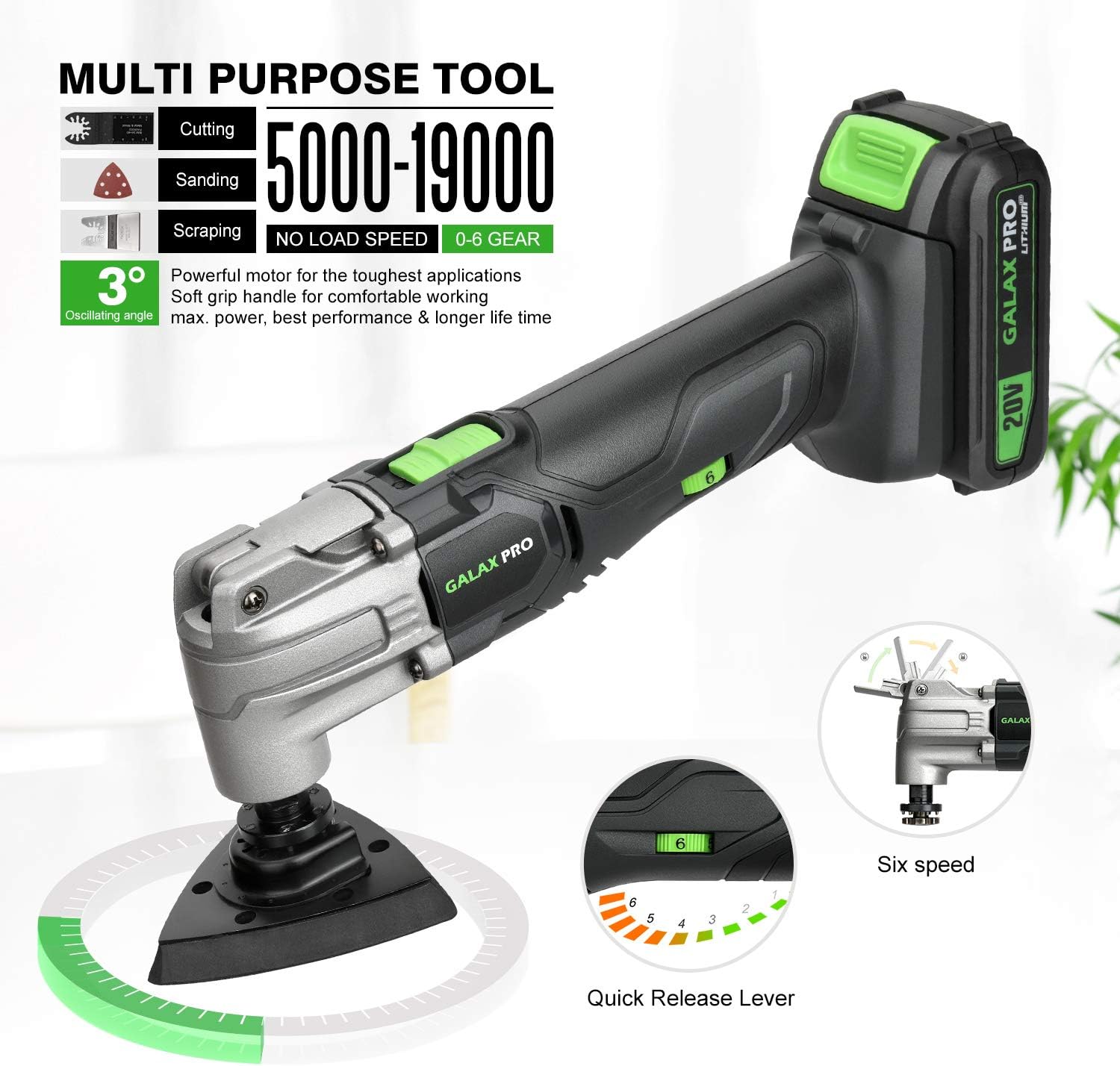 Best Cyber Monday 🔥 GALAX PRO Max 20V Cordless Combo Kit, 2-Speed Electric Drill, 1.3A Oscillating Tool, 1 Piece Battery Pack 1.3Ah with Charger, 2-Tool