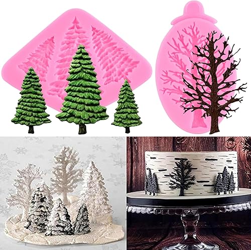 ZiXiang Molde de silicona para pastel de árbol de Navidad, fiesta de cumpleaños, bricolaje, decoración de pasteles, decoración de cupcakes, arcilla disponible en Yaxa Costa Rica