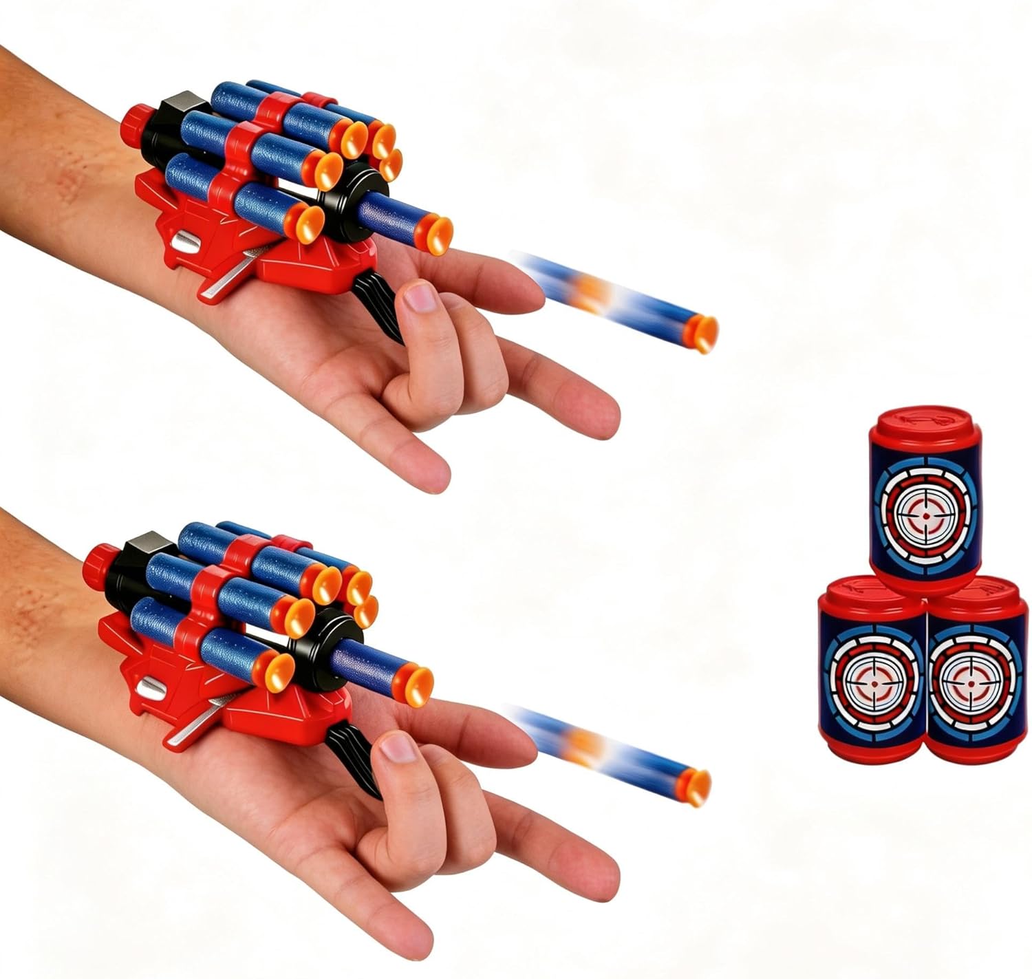 Set of 2 Spider Web Shooters Easter Basket Stuffers for Kids Wrist Launcher Web Shooter Spider Gloves Web-Shooters fo Kids Easter Decorations Party Favors