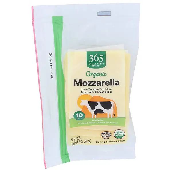 365 by Whole Foods Market Organic Sliced Mozzarella, 8 OZ 1