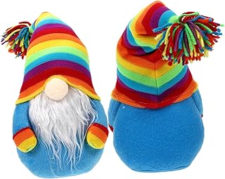 ifundom 1Pc Boneca Colorida Sem Rosto Decoração Para Casa Estátua Macia Decoração De Pelúcia Elfo Boneca Anão Orgulho Gnomo Gnomo Sueco Pano De Primavera Boneca Gnomo Presente Arco-Íris