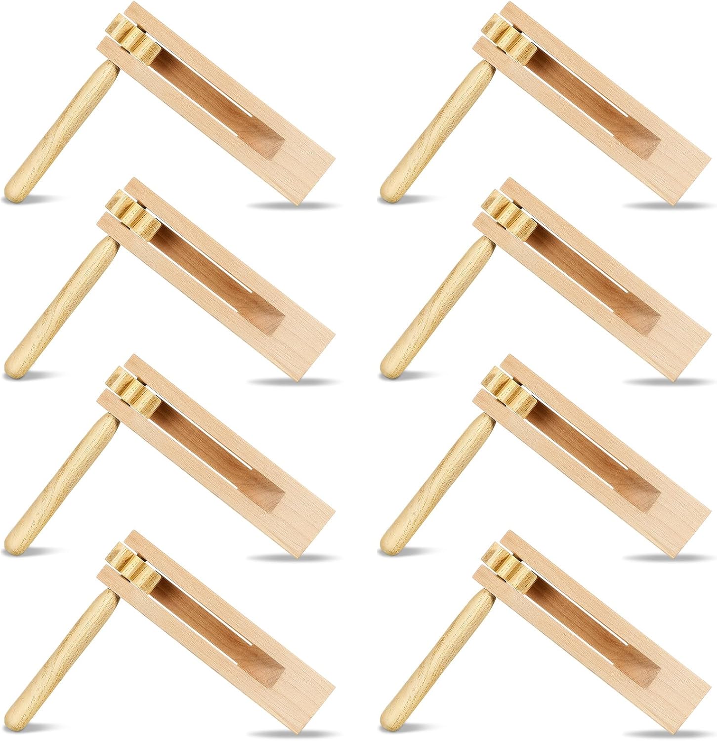 12 Pcs Mexicans Noise Ratchet Wooden Noise Maker Spinning Ratchet Spinning Rattle Mexican Toy Traditional Toy for Birthday, Party Favor, Sports Events and Christmas Celebrations