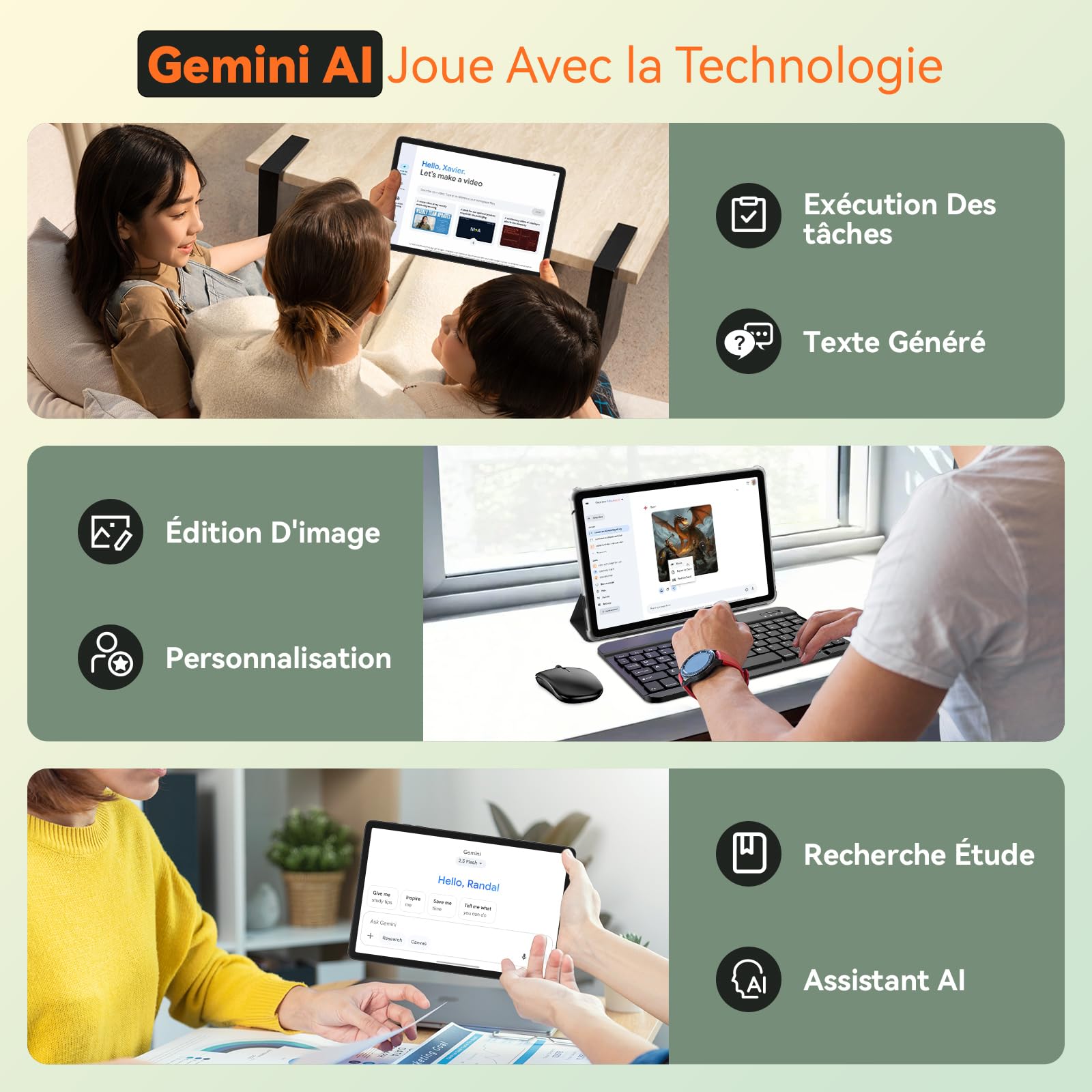 Tablette 10 Pouces, Android 16 Tablette avec Clavier, 24Go RAM + 256Go ROM | GMS Tablette Tactile, 5G Wi-FI, Gemini AI, 5000mAh, 8 MP+5 MP, GPS