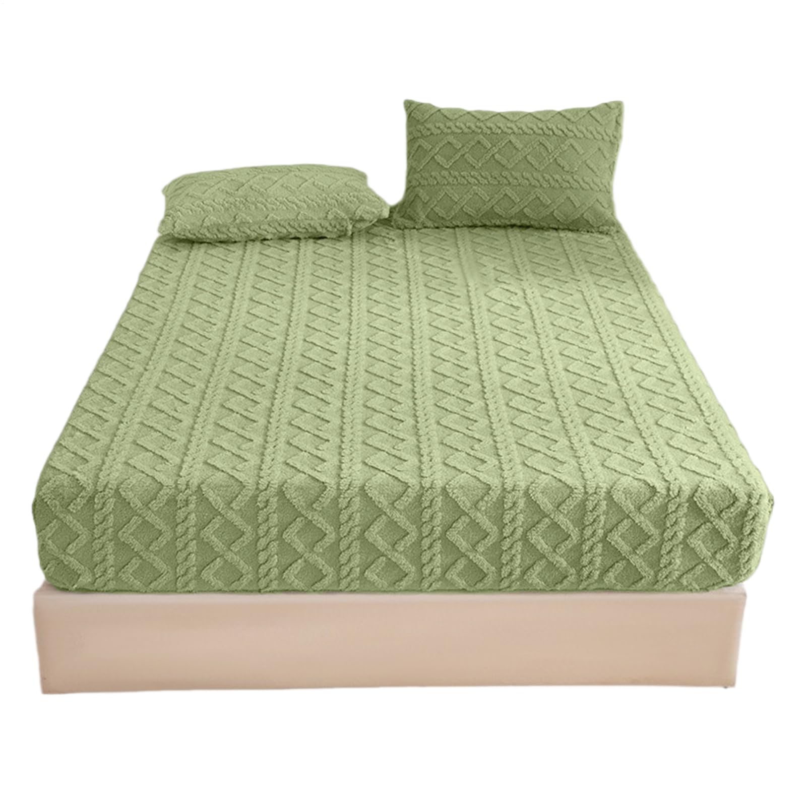 Drap housse thermique en velours pelucheux pour des nuits douillettes