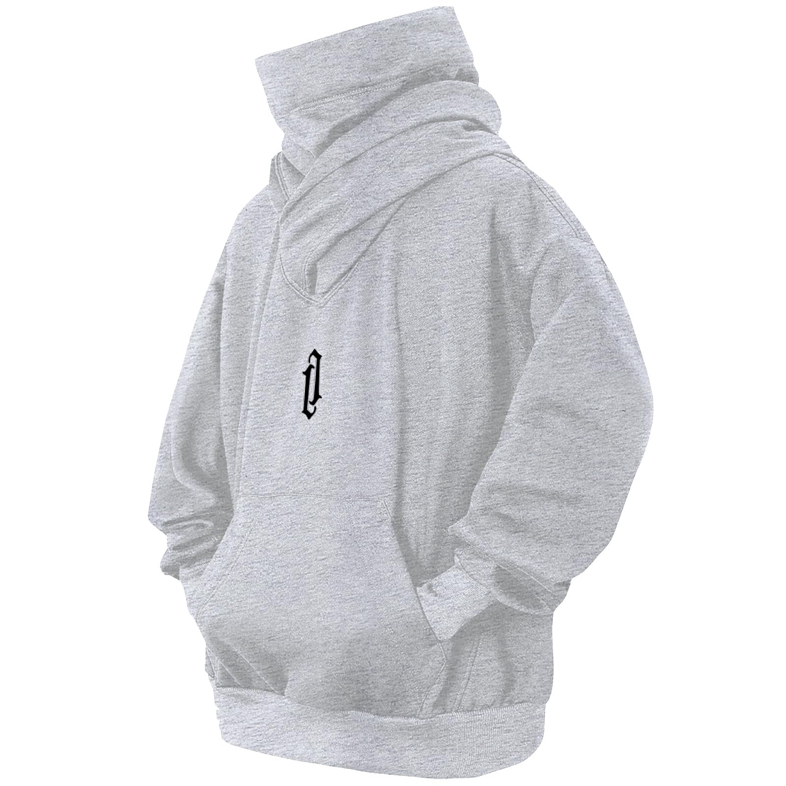 Fleece Hoodies For Men Cowl Neck Sweatshirts Casual Pullover Fall