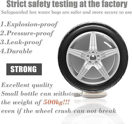Miniatura 3 de ANMIA Botella de agua caliente con tapa, bolsa de agua caliente para alivio del dolor de 2 litros, terapia de calor y frío, calambres para el