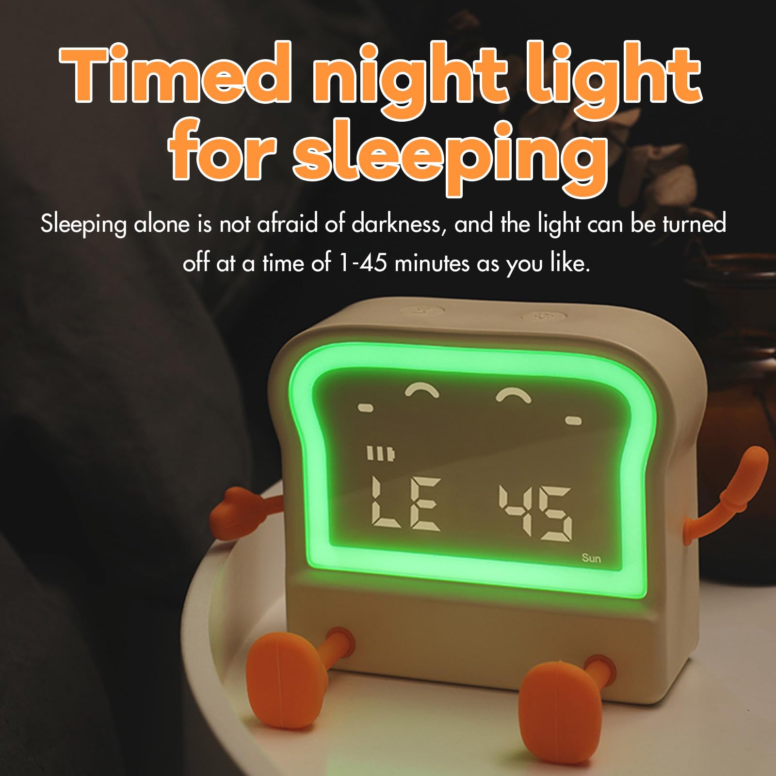 Sveglia Allenamento Sonno Bambini - Con Luci Colorate E 17 Suoni, Timer Pisolino, Verde - Foto 14