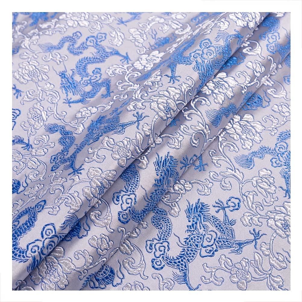 Brocade Fabric Imitated Silk Damask Upholstery Home DIY 75cmx50cm,H