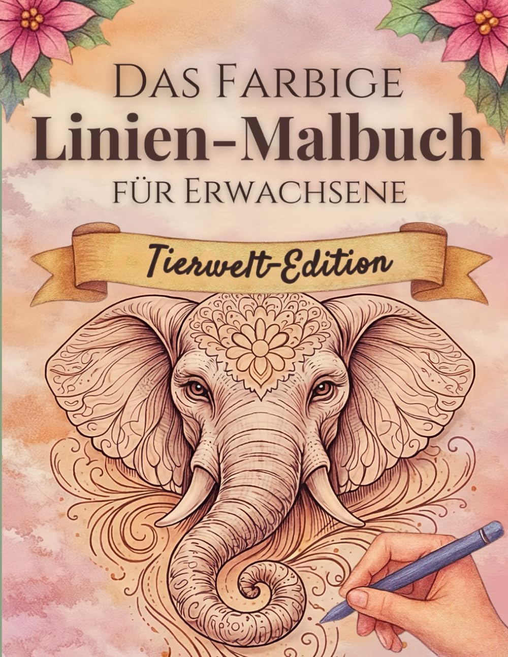 Das farbige Linien-Malbuch für Erwachsene - Tierwelt-Edition: Ein neues Malerlebnis für Ruhe und Achtsamkeit – Die Farben sind schon da, Du zeichnest die Linien