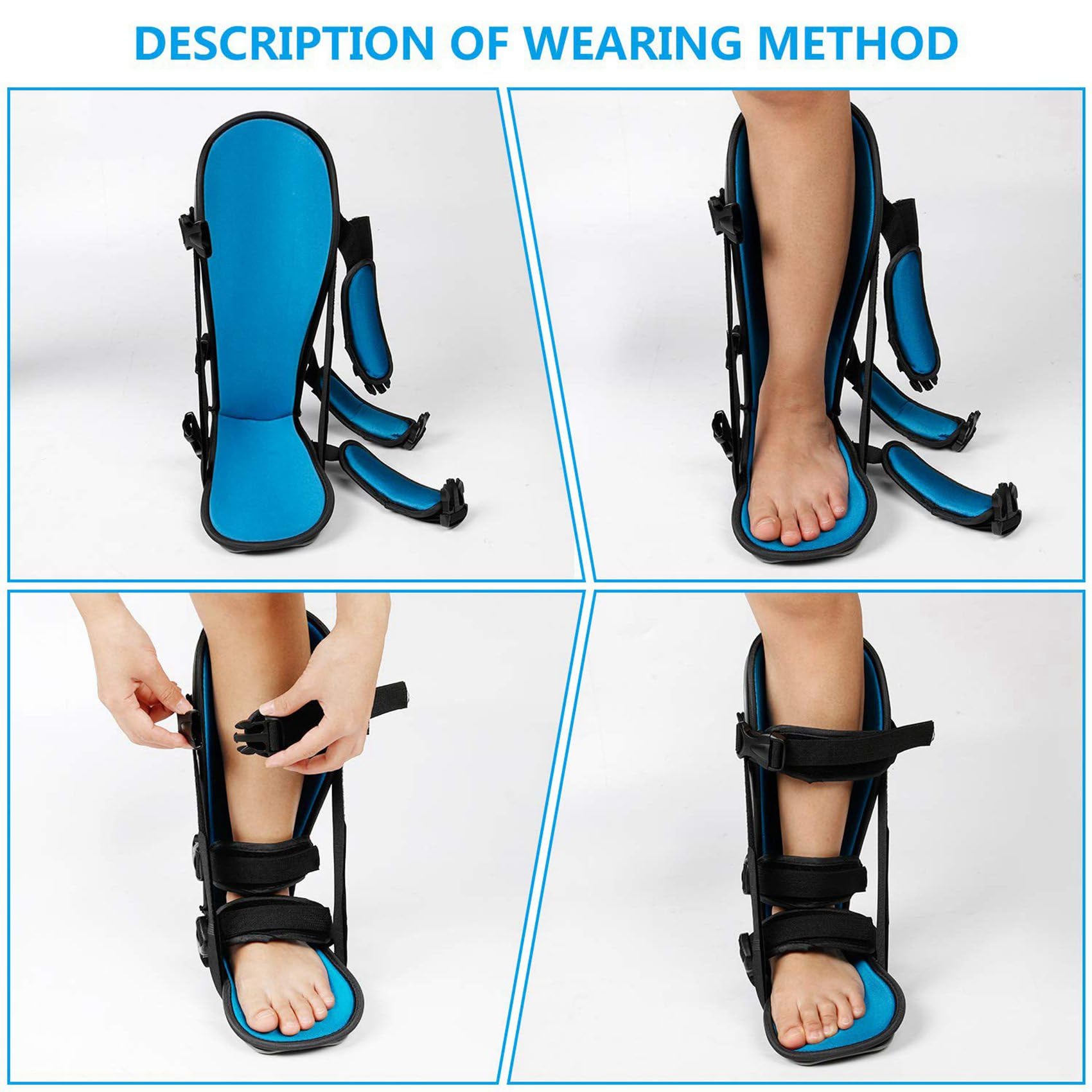 4X Férula para Fascitis Plantar, Soporte para Pies, Soporte para Tendinitis, para El Tendón de la Fascia Y El Estiramiento de la Pantorrilla, Hueso del Talón S