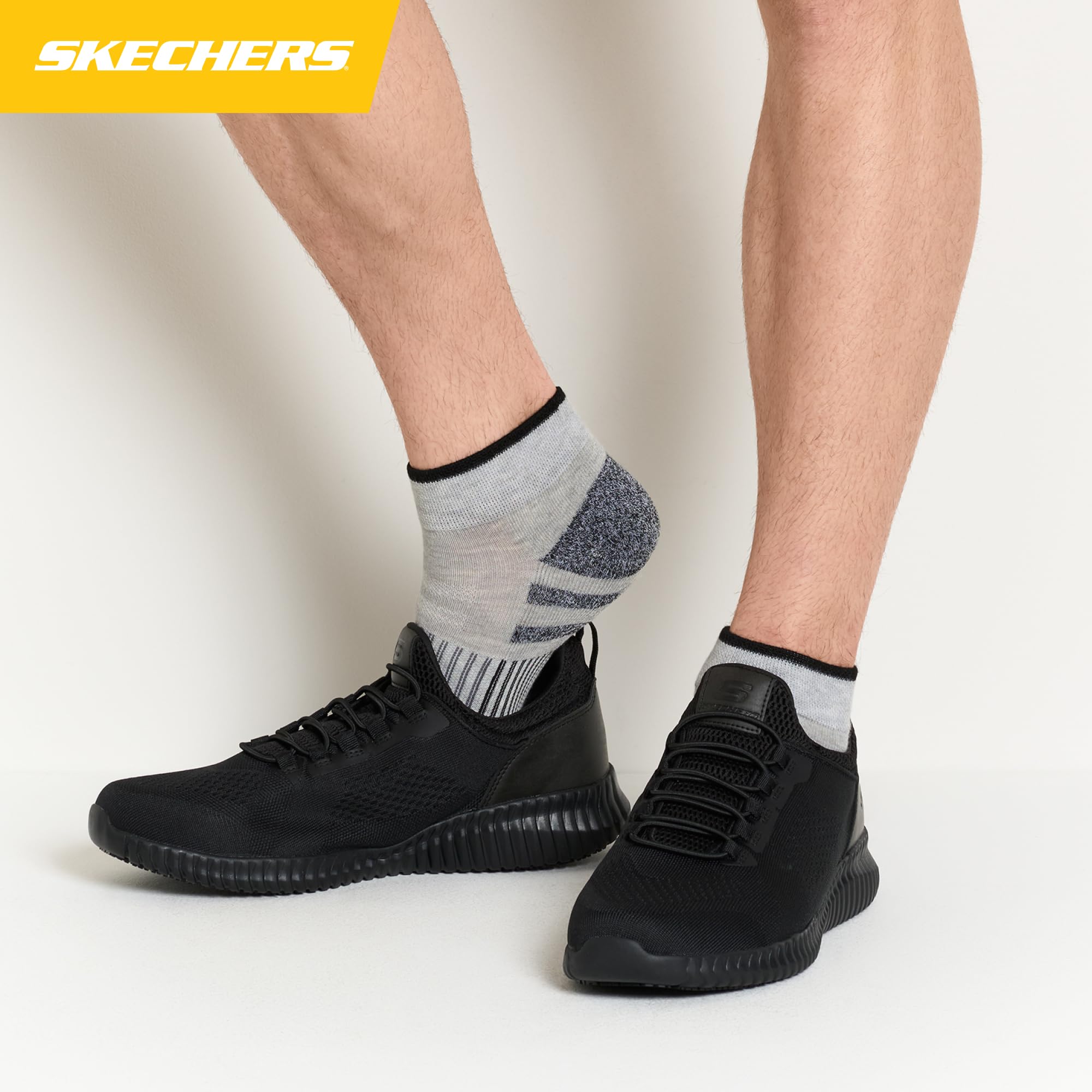 Skechers skarpety Mężczyźni 8-pack Work Collection Quarter Crew Socks, Extended Cushion & Mesh Ventilation