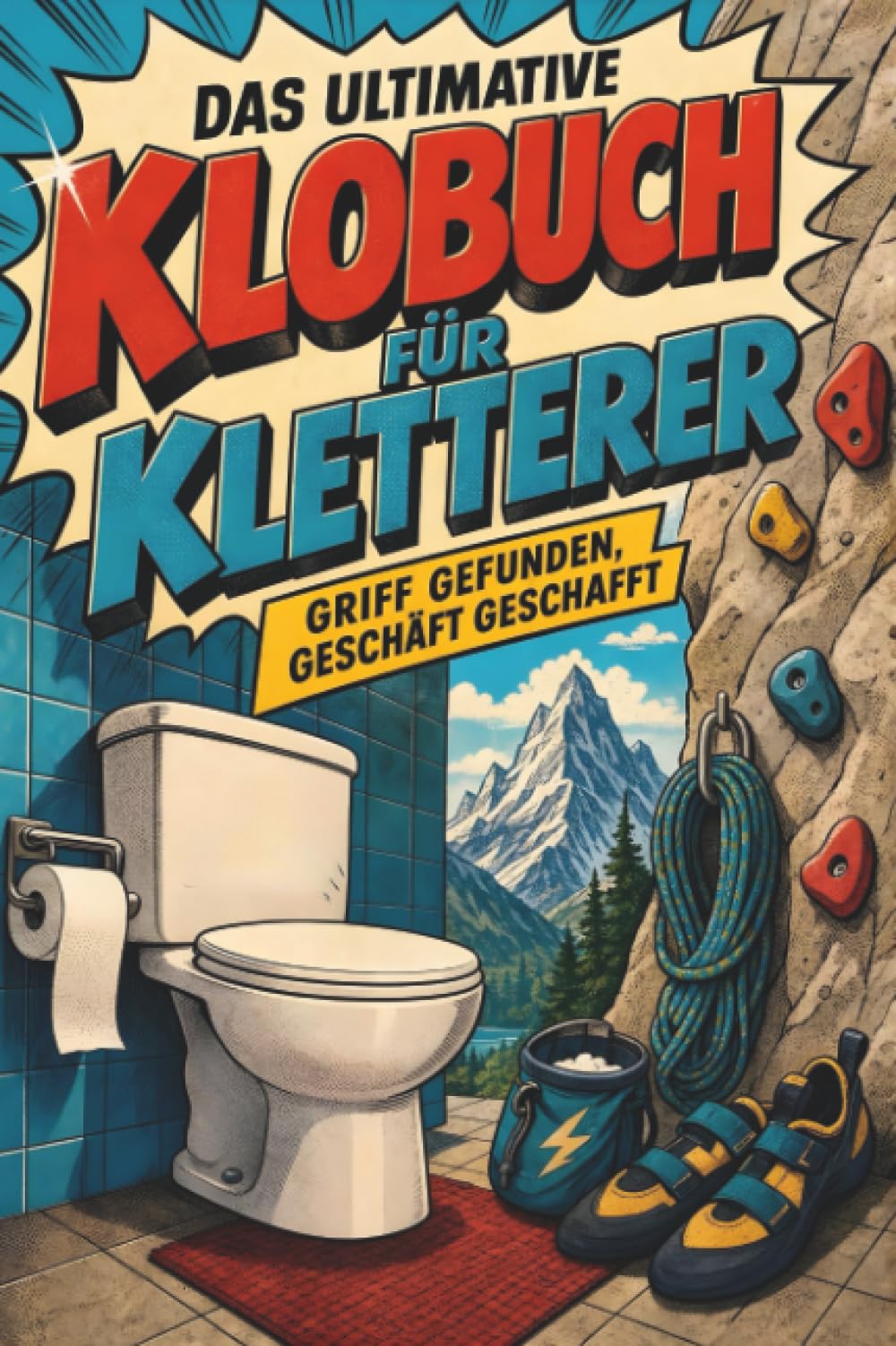 Das ultimative Klobuch für Kletterer: Griff gefunden, Geschäft geschafft. Lustiges Geschenk für Fans von Bouldern, Chalkbags und Klettergriffen