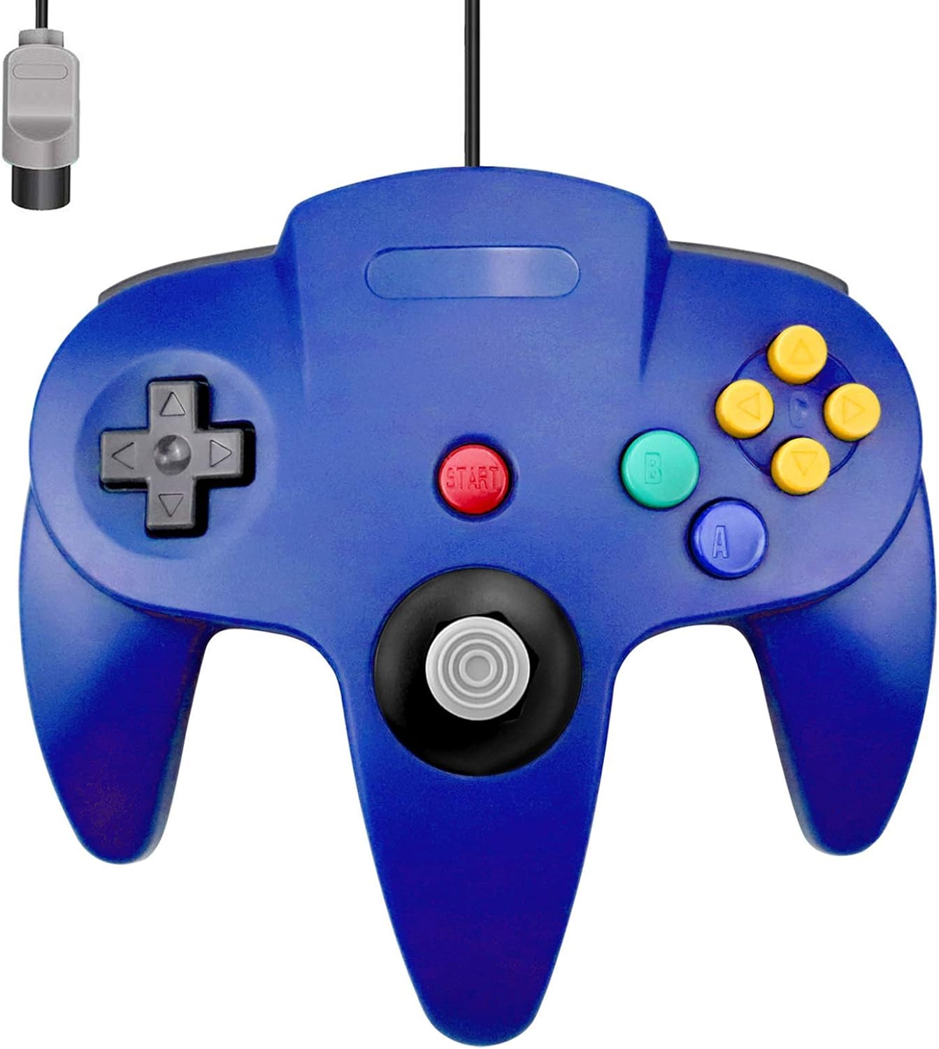 King Smart Wired N64 Controller,Upgrade Joystick Gamepad Controller for Original Nintendo 64 Console … (Blue) (Renewed)