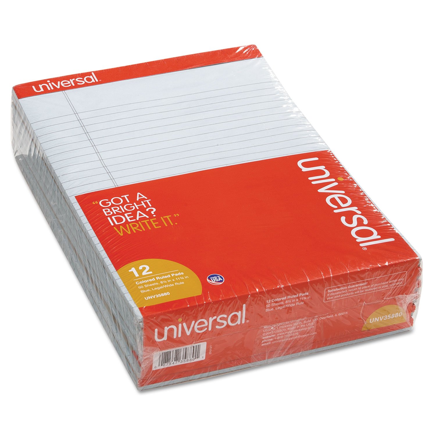 Universal Fashion Colored Perforated Ruled Writing Pads
