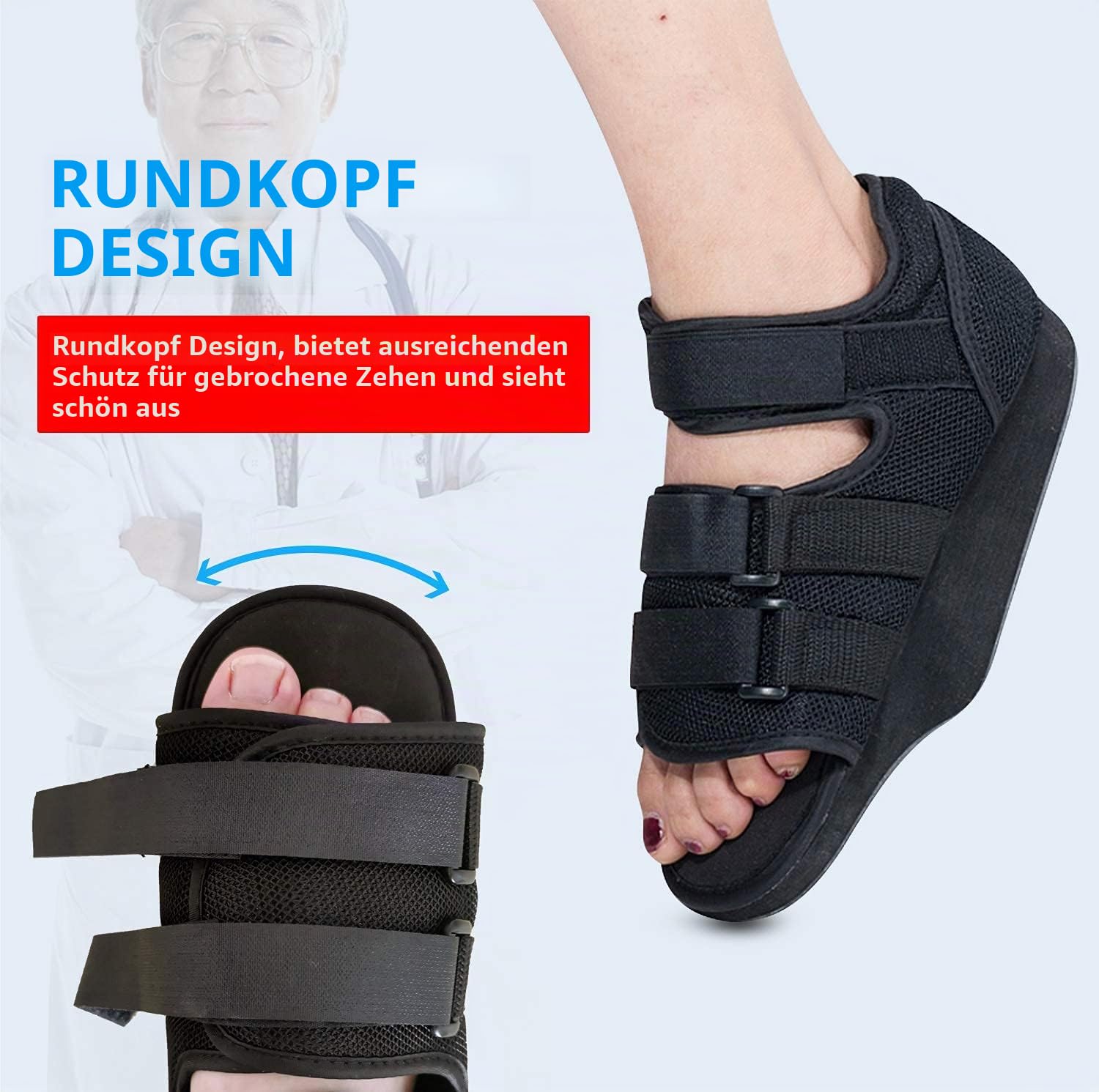 Postoperative Schuhe Medical Orthopedic Foot Brace Vorfußentlastungsschuh für Operationen (m)