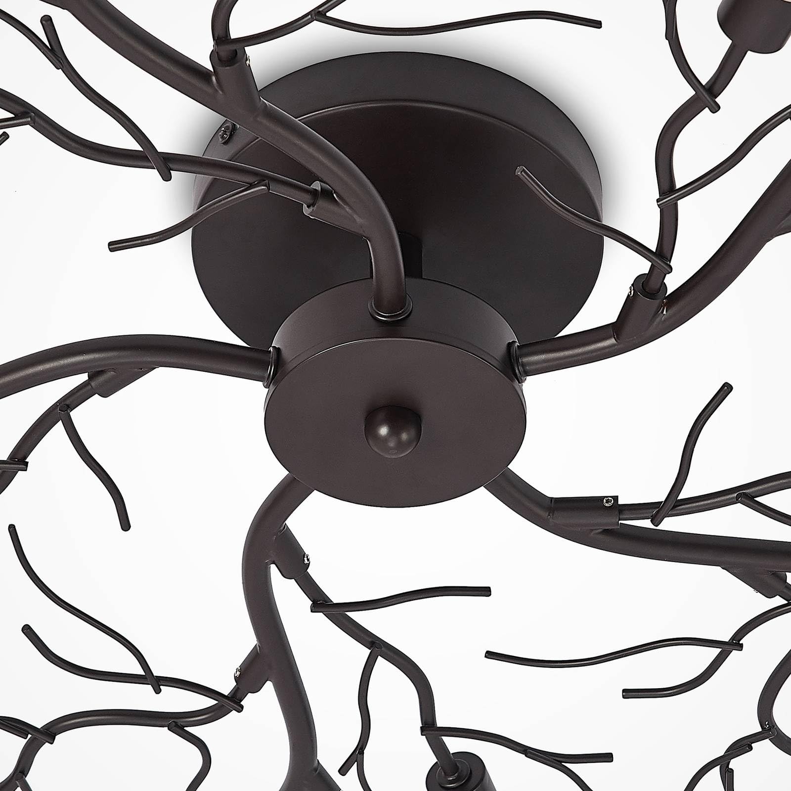 Lindby lámpara de techo en marrón oscuro, plafón | lámpara de salón, g9, 15 bombillas, moderno para sala de estar, salón, dormitorio, comedor