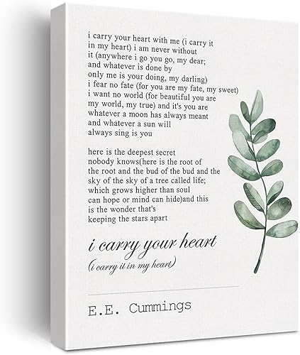 Lienzo inspirador para pared, con frase motivacional I Carry Your Heart, pintura impresa en lienzo para oficina, hogar, decoración de pared