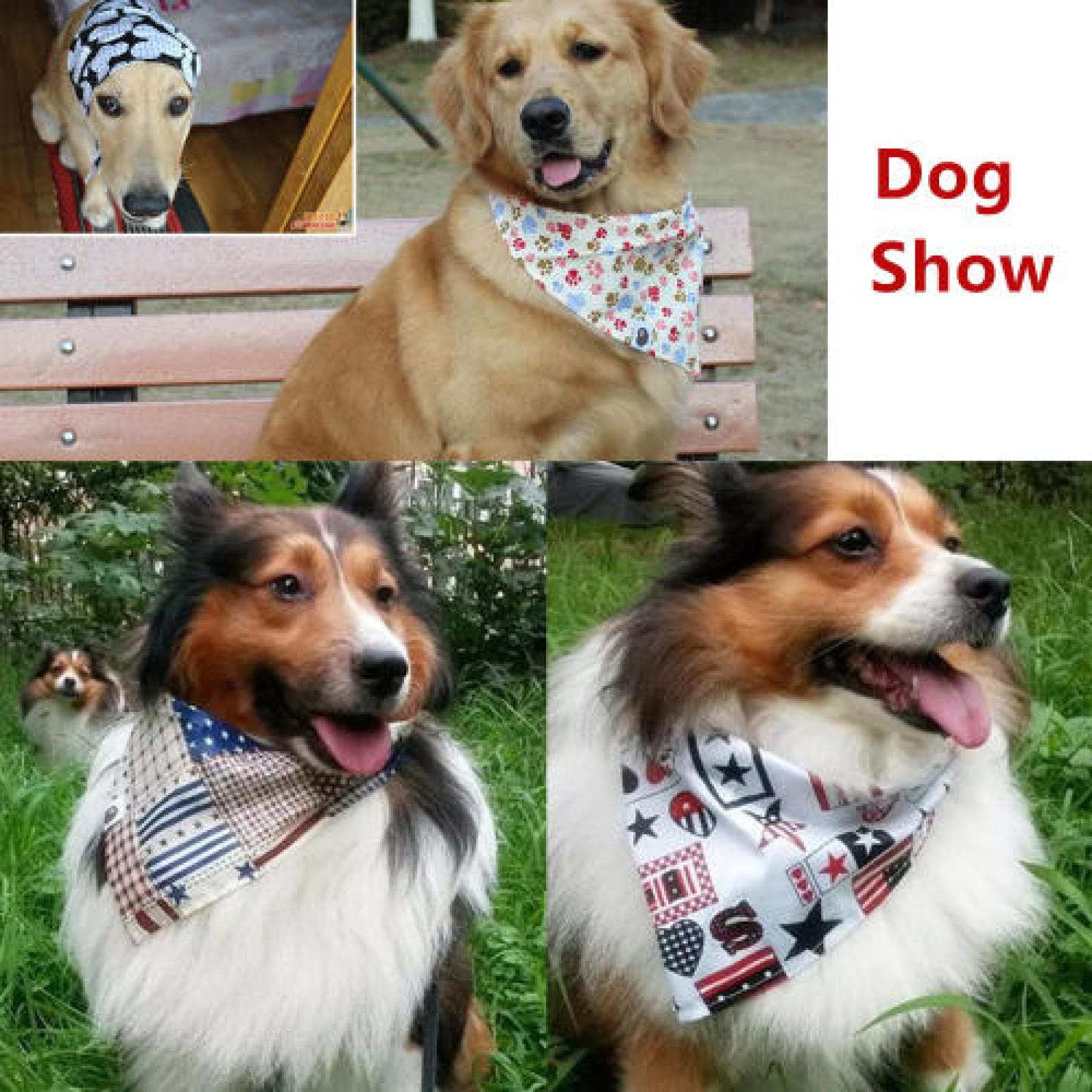 Lot de 50 bandanas pour chiens de petite, moyenne et grande taille réglables