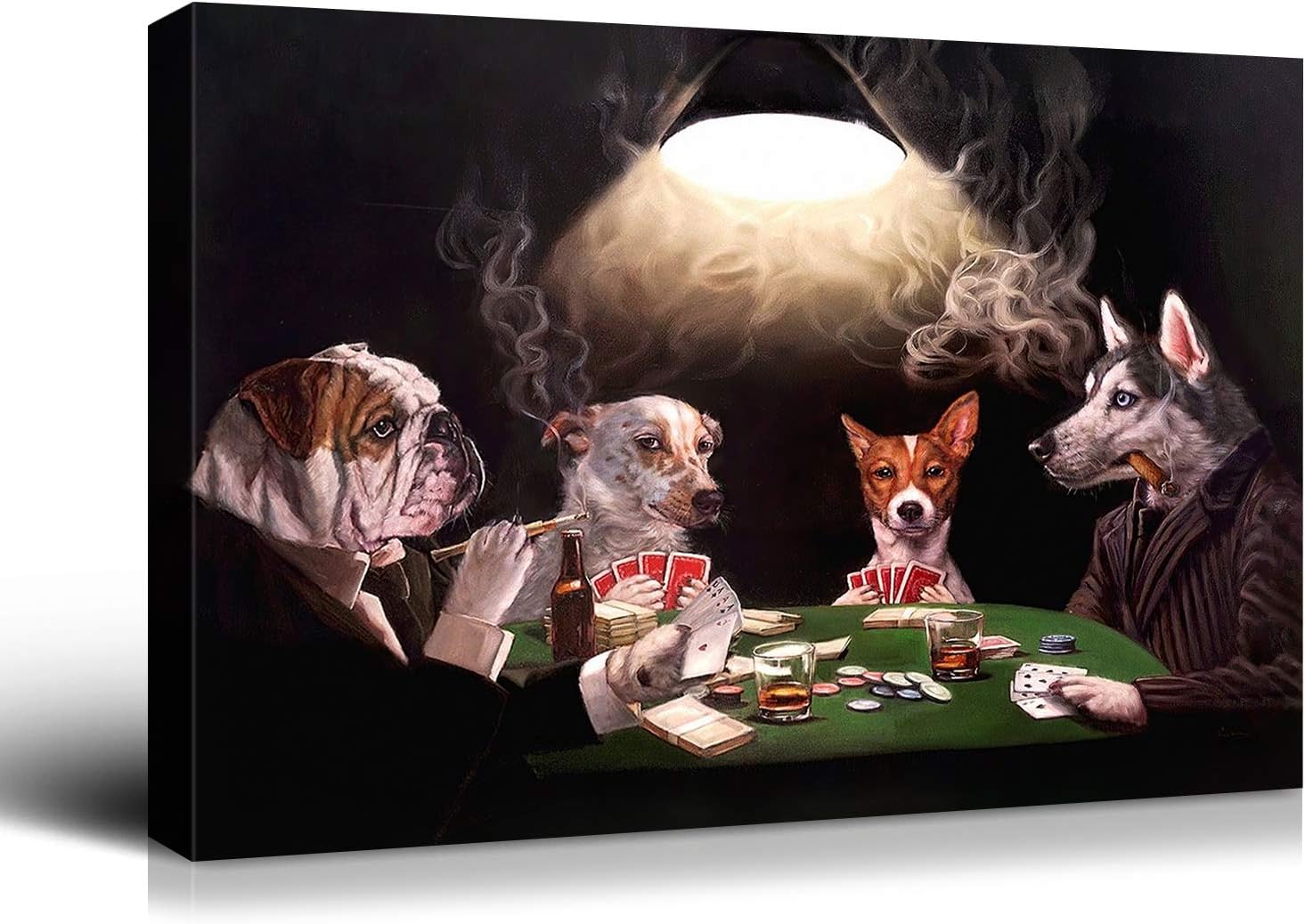 Denozer Canvas Wall Art Dogs Playing Poker Series C.M