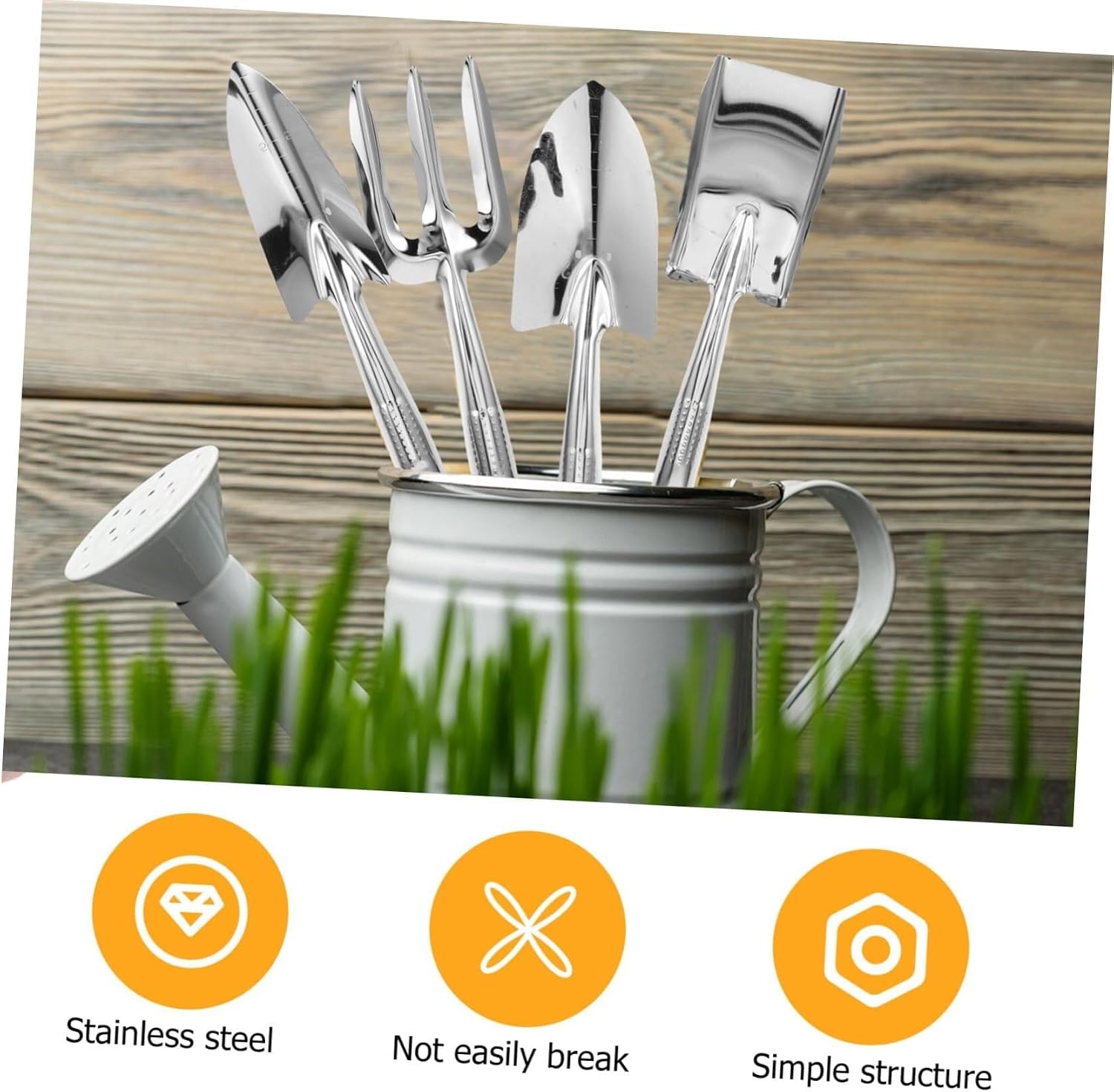 4pcs Garden Shovel Trowel Hand Shovels, Stainless Steel Gardening Tools for Transplanting Weeding Digging