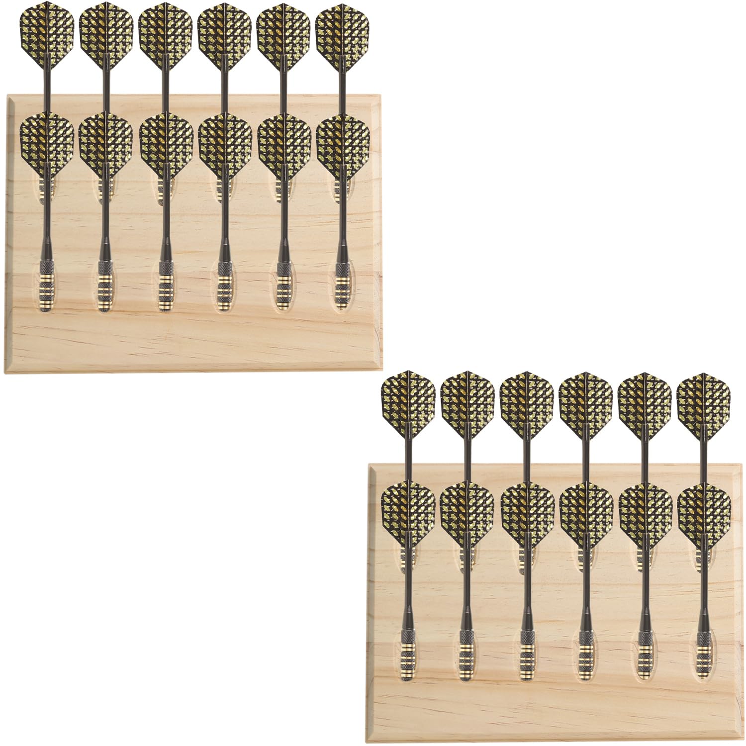 2PCS Dart Halter aus Holz für 12 Darts, Dart Halterung Für Pfeile, Wandbehang Dartpfeile Ständer, Dartpfeil Halter, Dart Aufbewahrung für Jede Art von Darts - für Steeldarts und Softdarts (2pc)