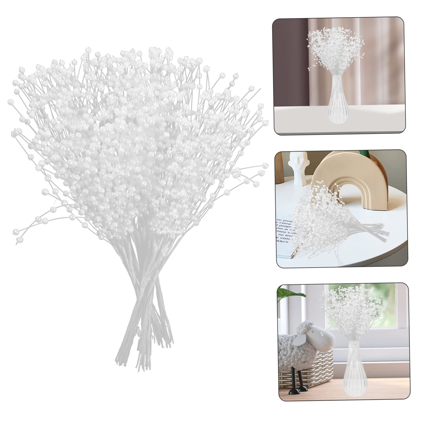 300pezzi Perle Artificiali per Decorazioni Fai da Te Strisce di Perle per Bouquet Nuziali e Centrotavola Materiale Sicuro e Resistente per Eventi e Matrimonio per Decorazioni