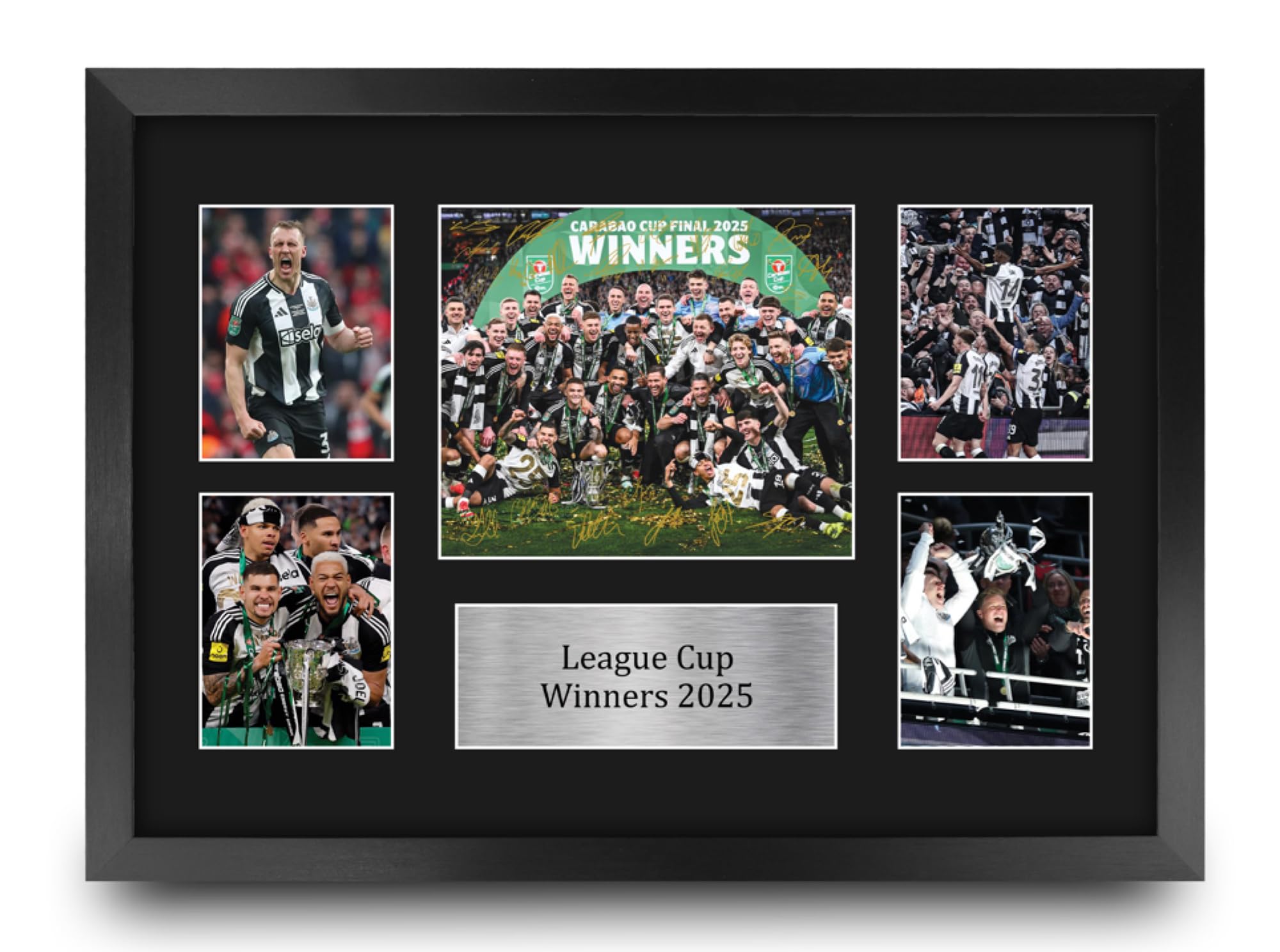 HWC Trading Magpies Caraboa Cup Winners 2025 Printed Memorabilia Signed Autograph Photograph Display for Football Fans and Supporters - A3 Framed