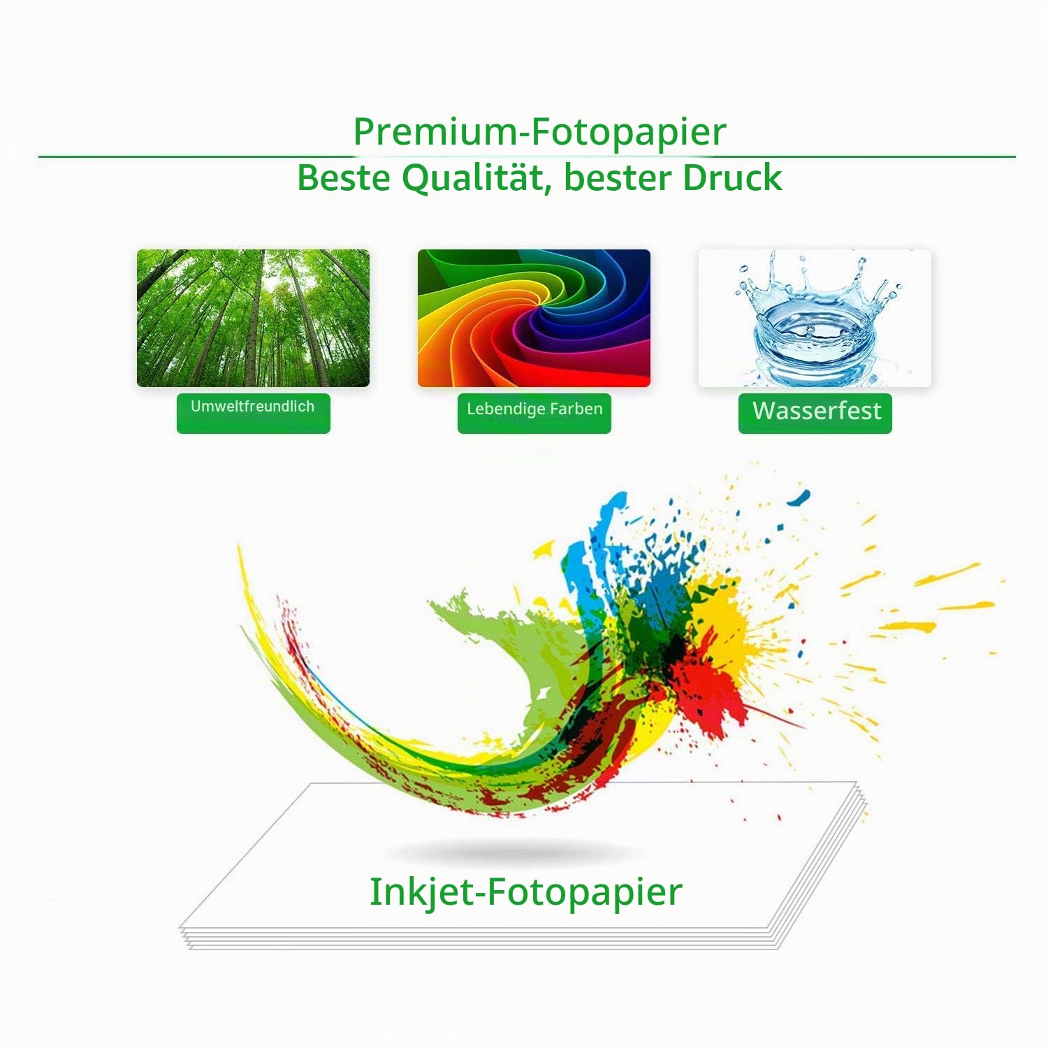 Koala Fotopapier für Tintenstrahldrucker, Doppelseitig, Glänzend, A3, 240 g/m², 100 Blatt. Geeignet zum Drucken von Fotos, Zertifikaten, Broschüren, Flyern, Faltblättern, Grußkarten, Kalendern, Kunst