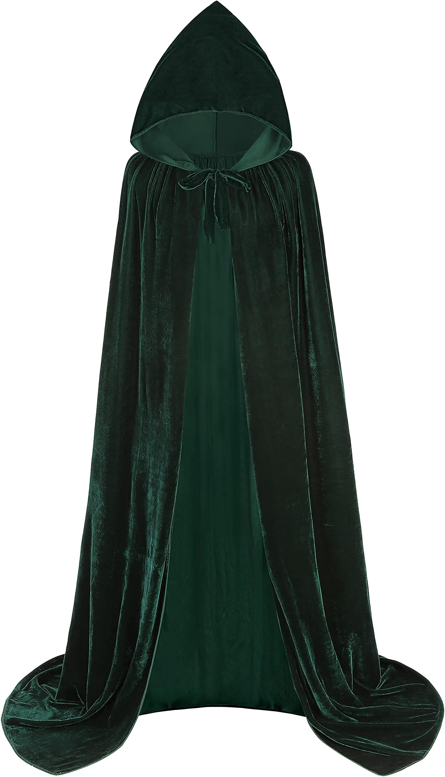 Aricy Unisex Hooded Cape Long Velvet Cloak with Hood Halloween Christmas Cosplay Costumes 43-71inches