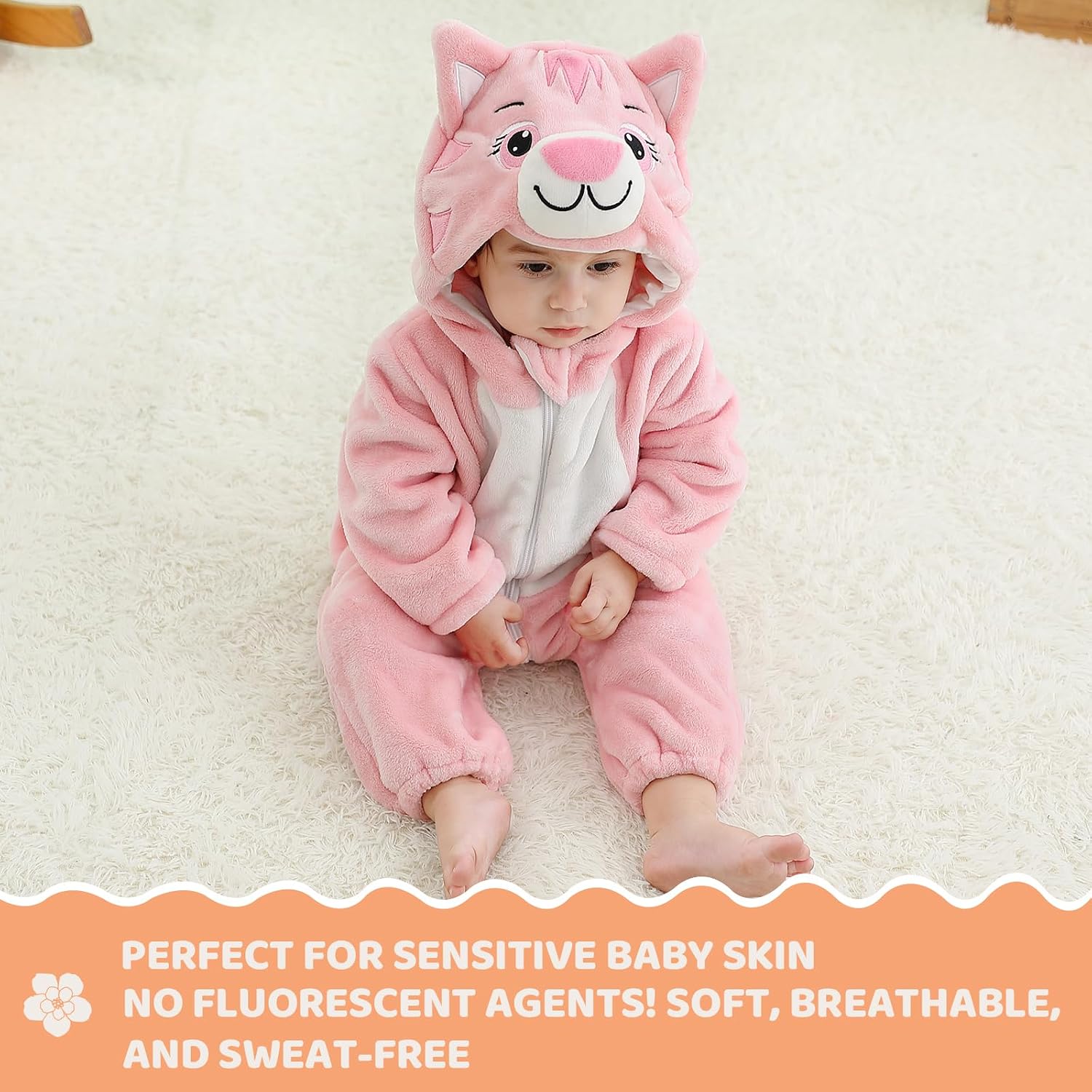 Baby Animal Costume Kids Toddler Infant Hooded Romper Jumpsuit Halloween Cosplay Outfits