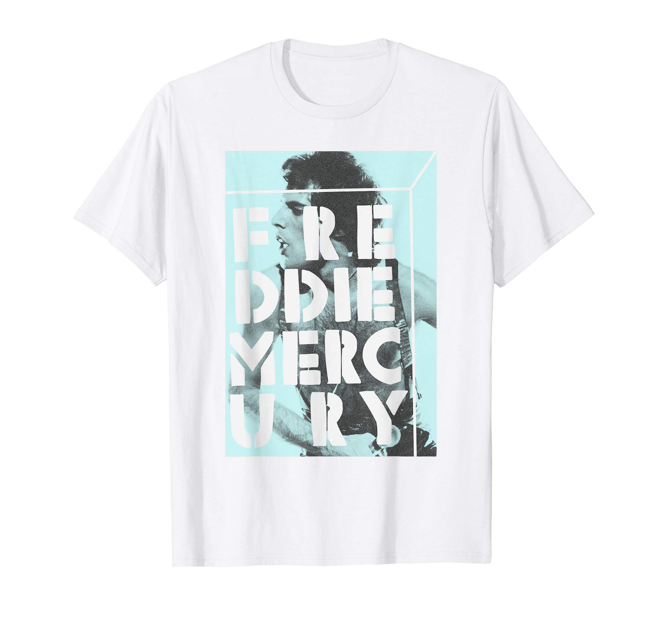 Freddie MercuryOfficial Blue Icon T-ShirtOEKO-TEX STANDARD 100