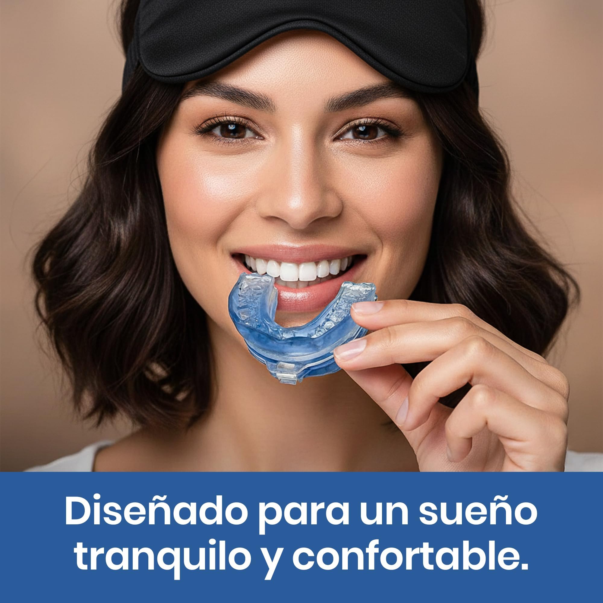 Férula Antirronquidos de Avance Mandibular Ajustable Termomoldeable para Reducir Ronquidos y Bruxismo
