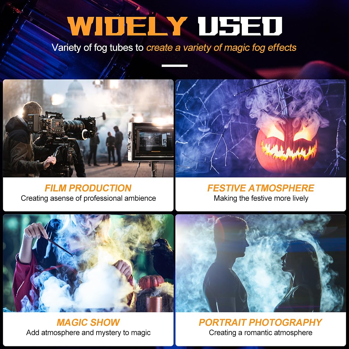 LENSGO SMOKE GO Portable Fog Machine, Handheld Mini Smoke Machine with Remote Control - 30W Rechargeable Fogger for Photography, Halloween, Parties, Weddings, Outdoor Events (SMOKE GO)