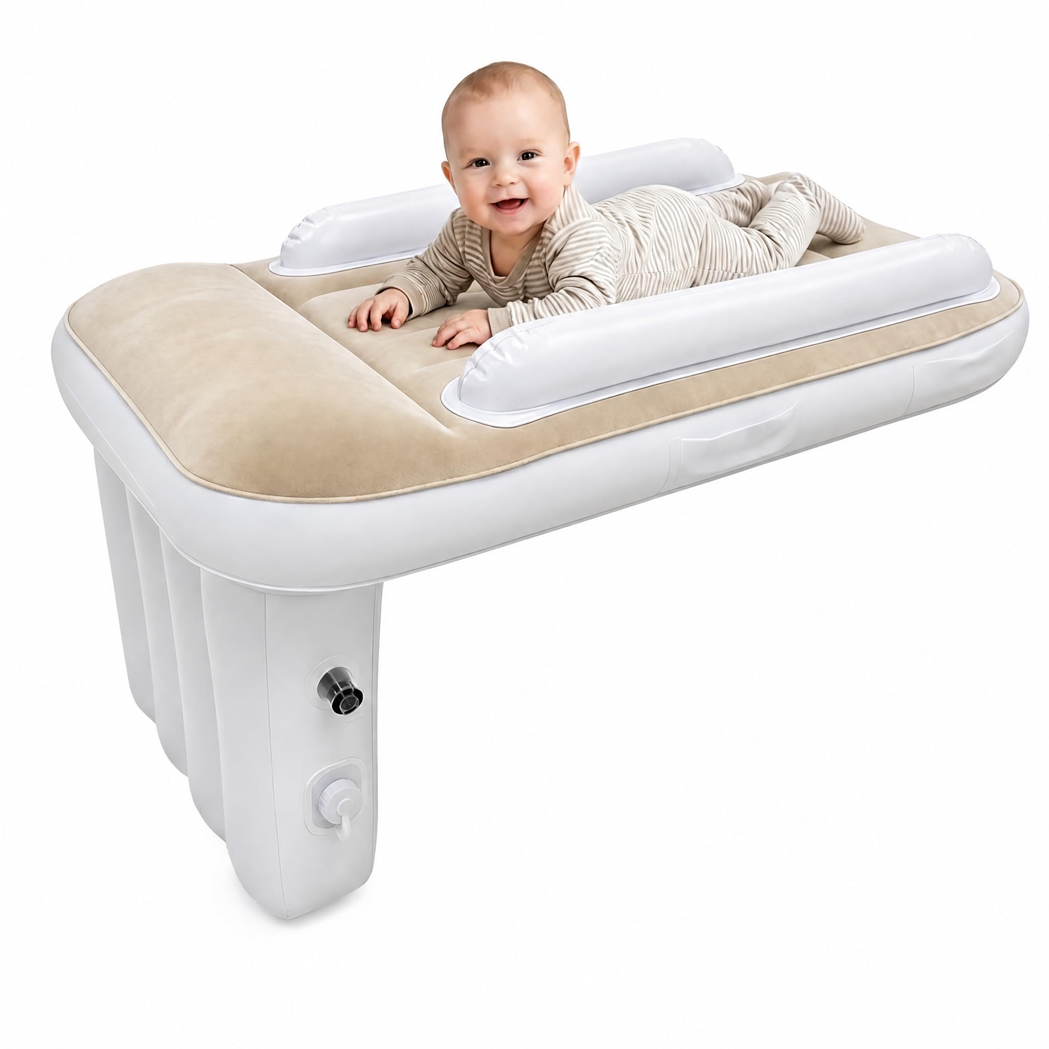 Tragbares Baby Reisebett, Elektrisch Selbstaufblasend, Kompakt, Flugzeugbett für Kleinkinder unter 120 cm