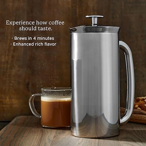 Miniatura 5 de ESPRO - Prensa francesa P7 - Cafetera y té aislada de acero inoxidable de doble pared con microfiltro - Mantiene las bebidas calientes durante más