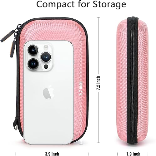 Miniatura 3 de GLCON Estuche de transporte rígido  Organizador de cables portátil para accesorios electrónicos, bolsa de banco de energía  Bolsa resistente a los